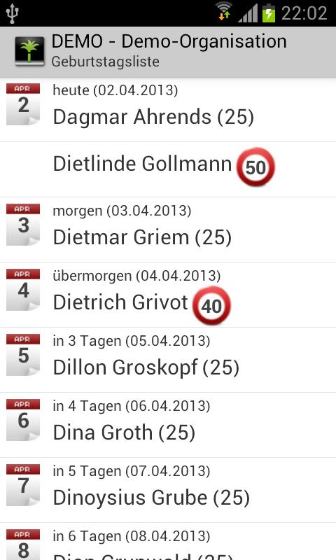 Appmidio - die App für Admidio Screen 2