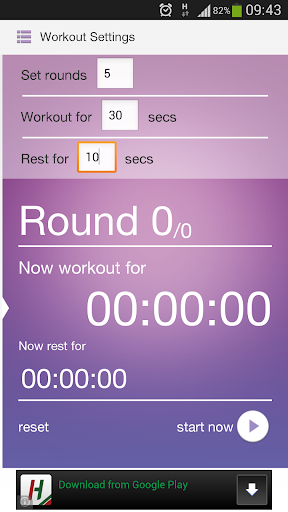 HIIT Exercise Workout Timer