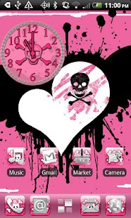 Girl Skull Theme HD