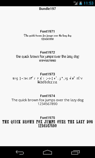 Fonts for FlipFont 197