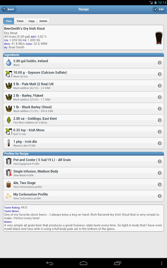 BeerSmith 2 Mobile Homebrewing - screenshot