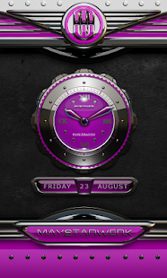 Dragon Clock Widget pink - náhled