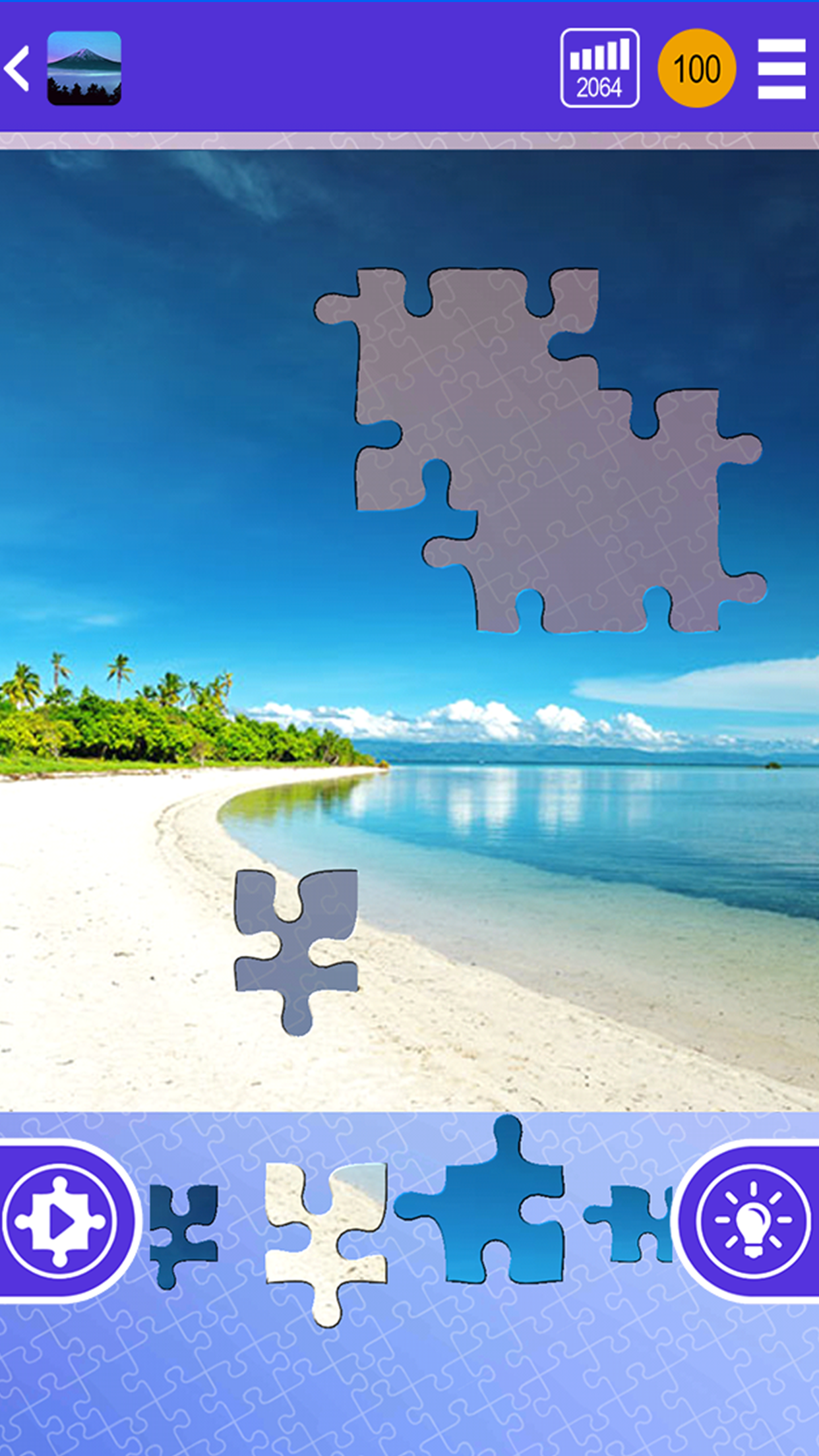 Android application 100 PICS Jigsaw Puzzles Game screenshort