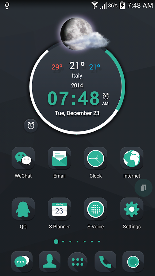 Android application TSF Shell Green Theme Prime screenshort