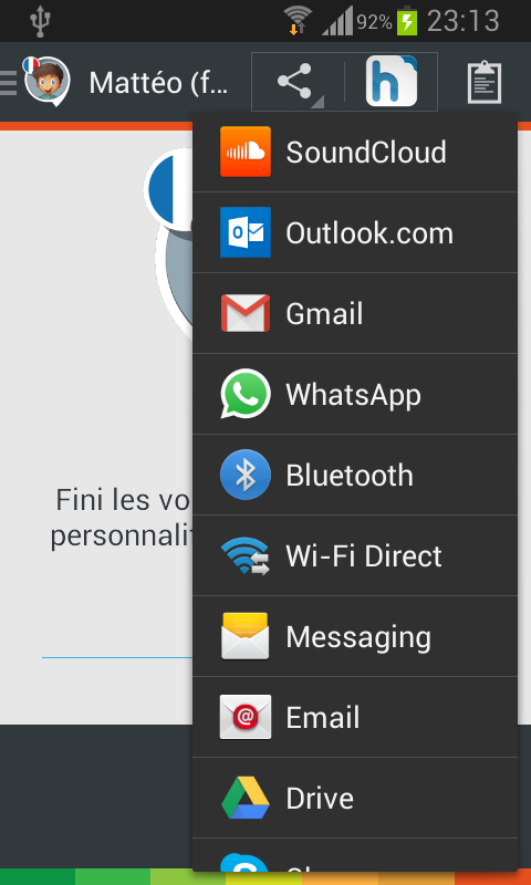 Mattéo voice (French) Screen 2