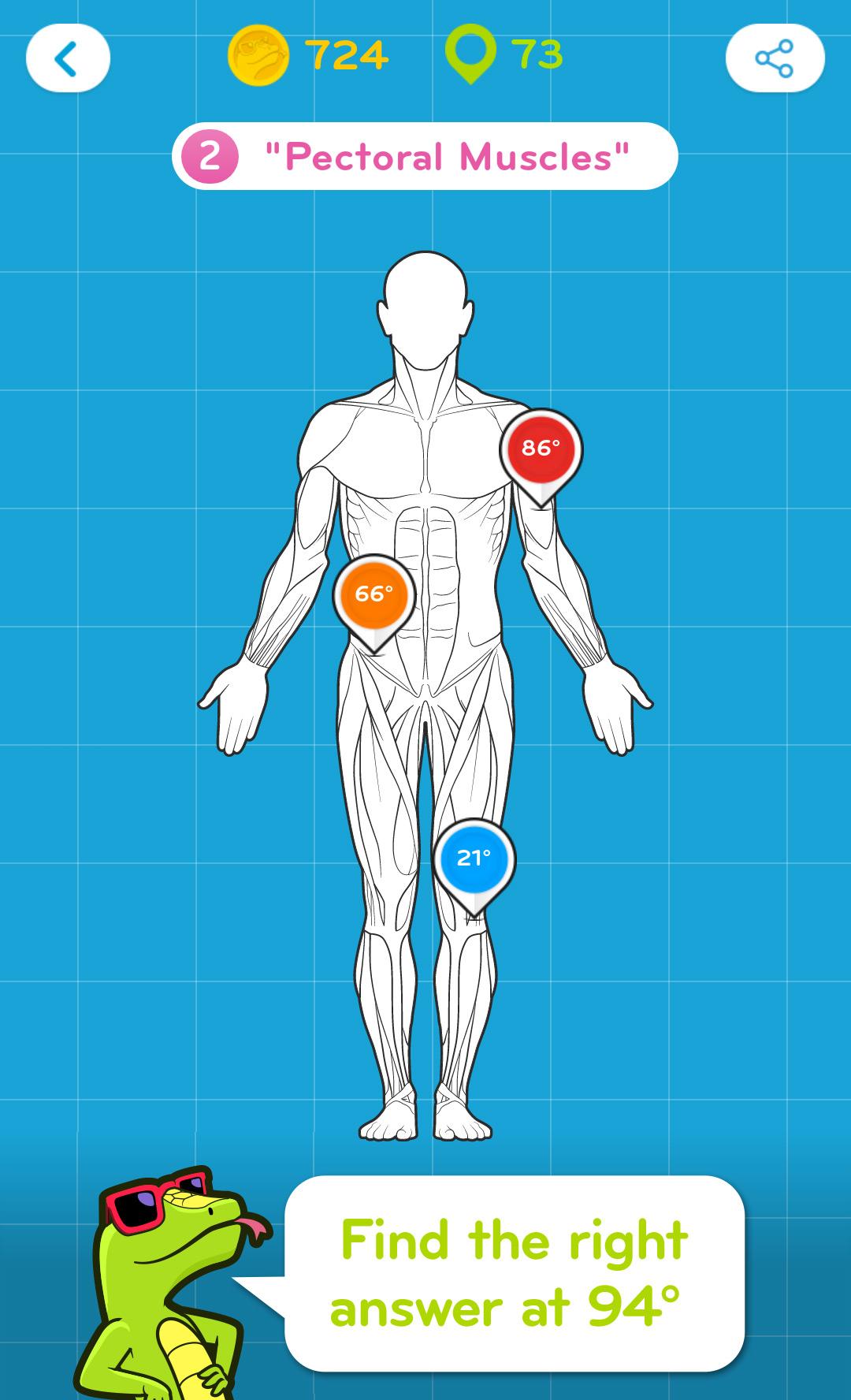 Android application 94 Degrees: fun trivia quiz screenshort