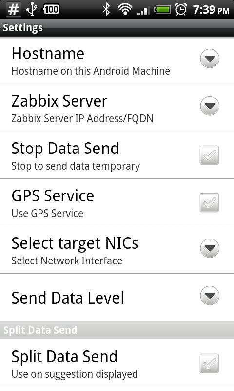 Z4X Agentd for Zabbix Screen 2