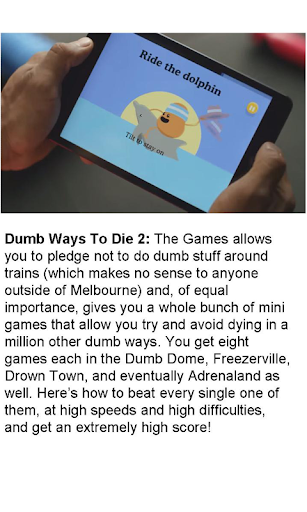 Guide For Dumb Ways to Die 2