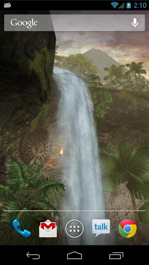 Android application Jungle Waterfall LiveWallpaper screenshort