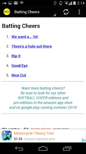 【免費運動App】Softball Cheers 2014 Edition 1-APP點子