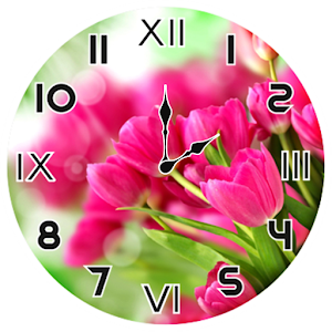 Pink Tulips Analog Clock.apk 1.0