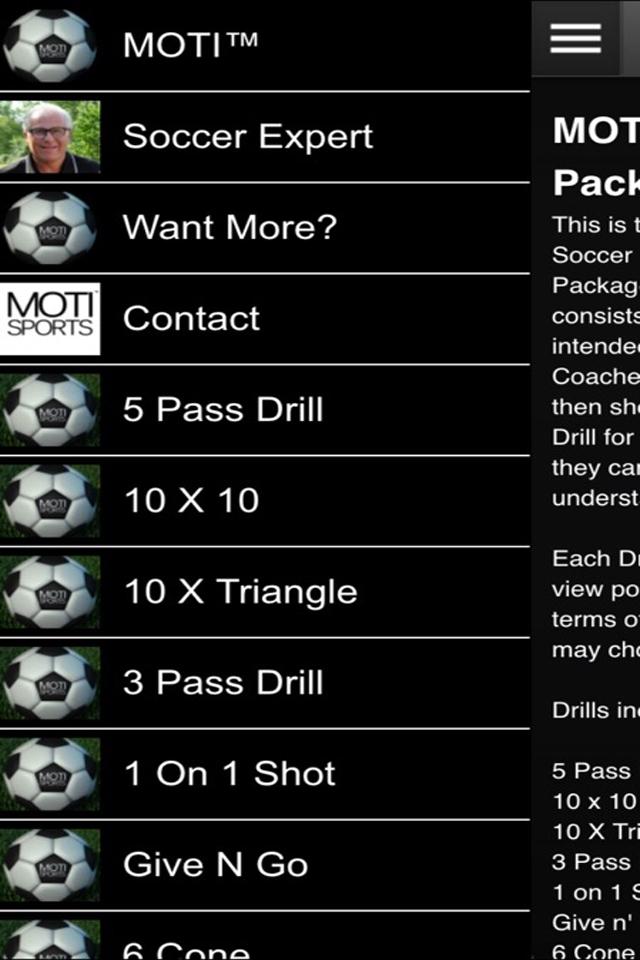 MOTI™ 3D Soccer Drills Package Screen 3