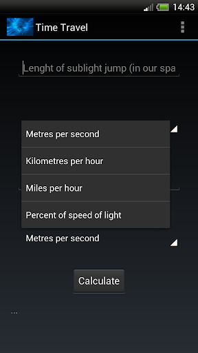 Time Travel dilation calc