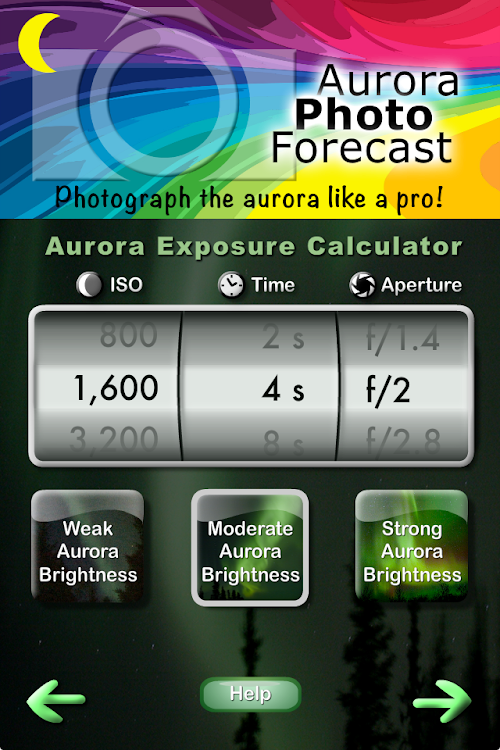 Android application Aurora Photo Forecast screenshort