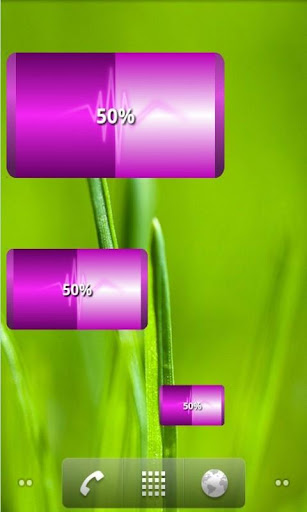 Girls Pink Battery Widget