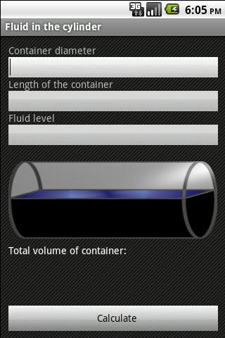 Fluid in the cylinder Screen 3