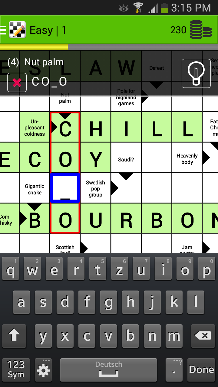Android application Crosswords screenshort