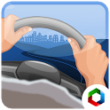 Simulator driving car icon