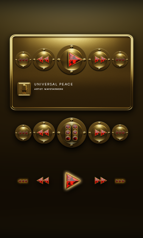 Poweramp Widget Red Diamond Screen 2