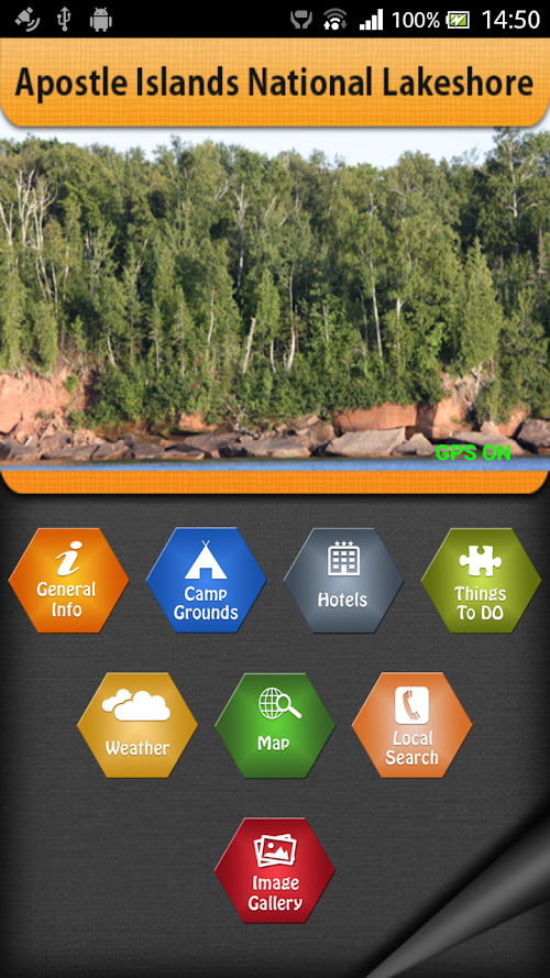 Android application Apostle Islands National Park screenshort