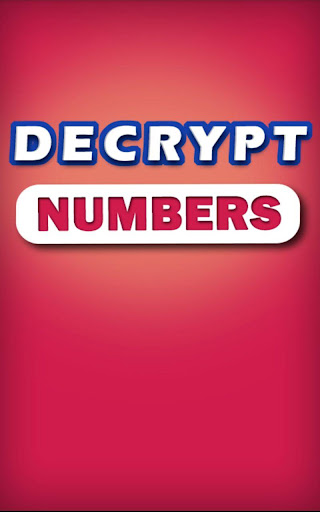 Decrypt Numbers