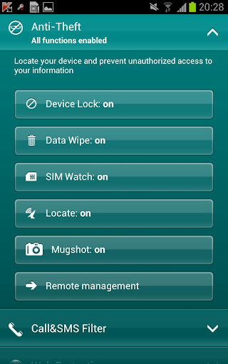[android]Kaspersky Mobile Security: Bảo vệ điện thoại của bạn trên internet