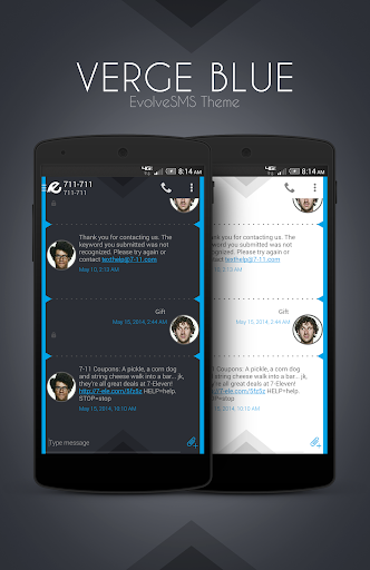 EvolveSMS Theme - Verge Blue