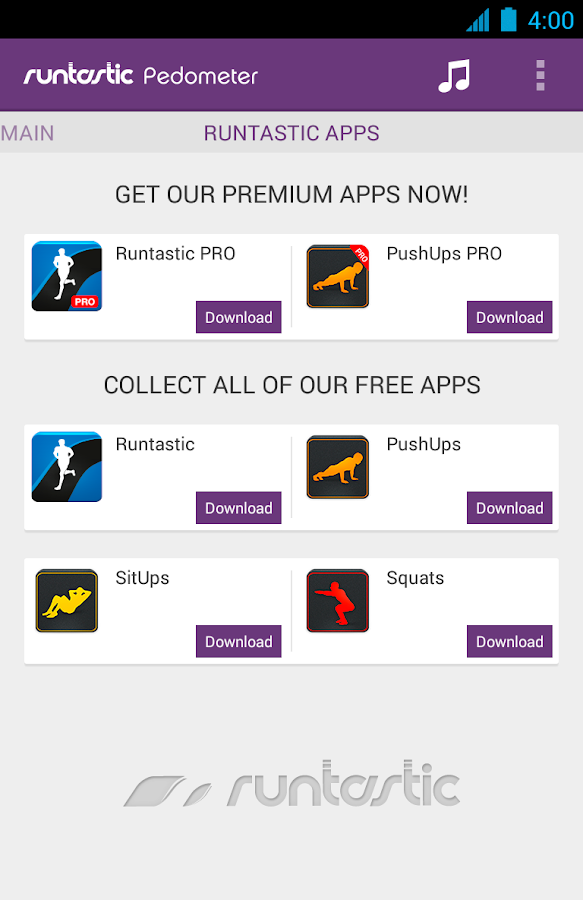    Runtastic Pedometer PRO- screenshot  