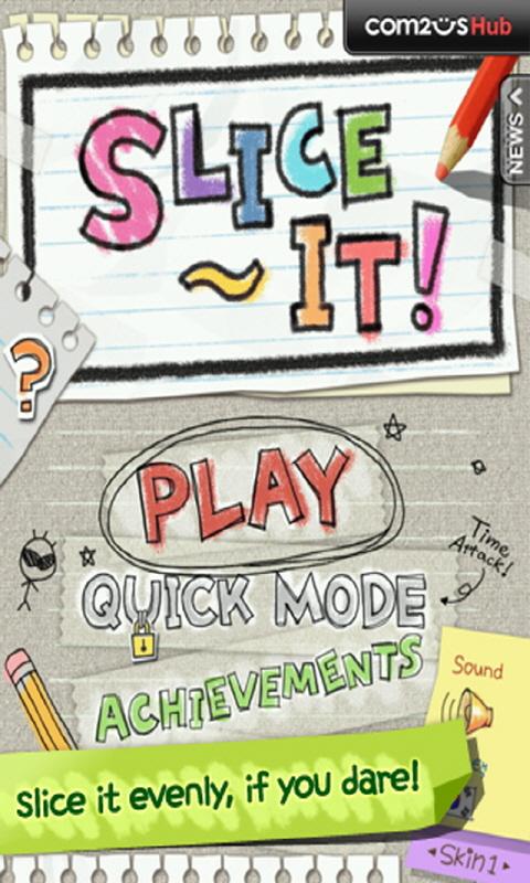 Android application Slice It! screenshort