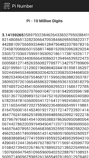 【免費工具App】PI Number 10.000.000 Digits-APP點子