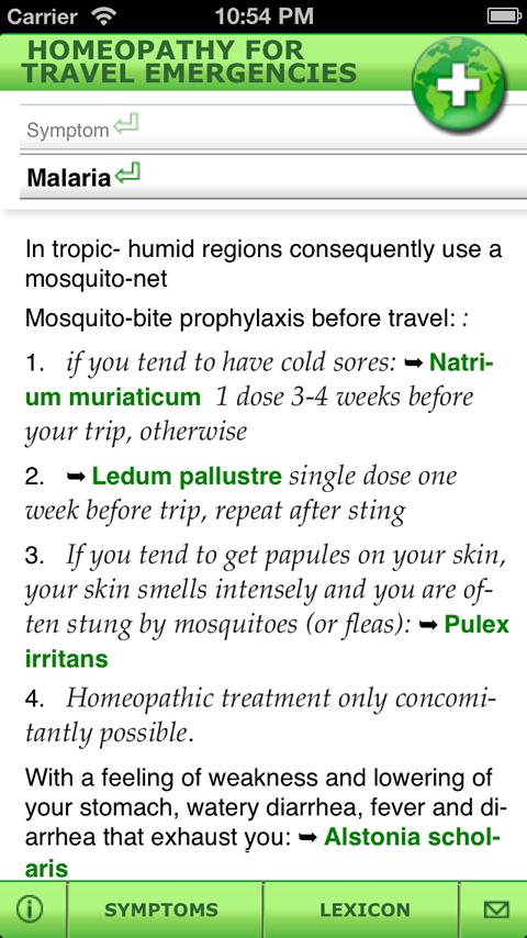 Homeopathy for your travels Screen 3
