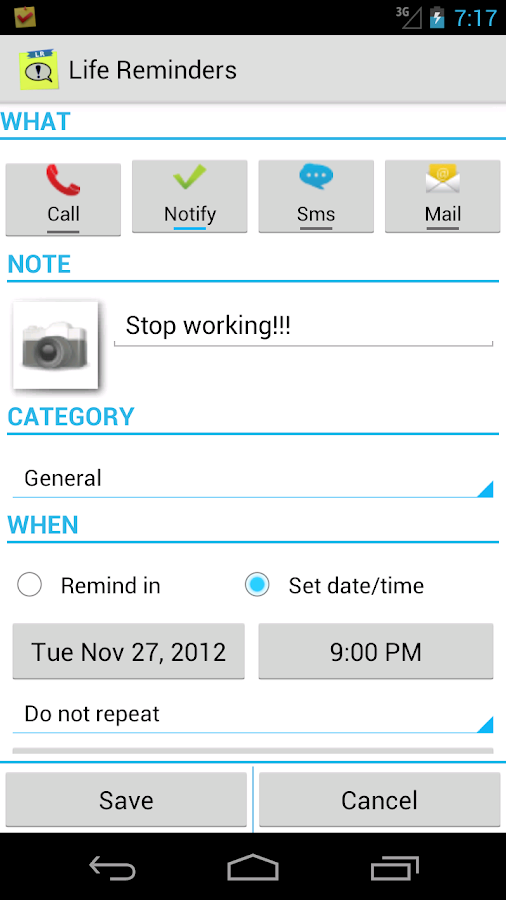 Life Reminders (Donate) Screen 3