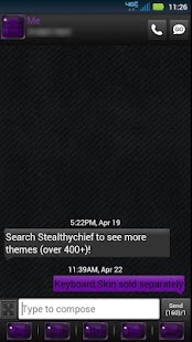 How to download GO SMS Black Purple Theme patch 1.1 apk for pc
