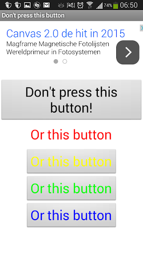 Don't press these buttons