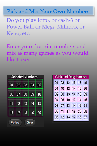 Lotto Game Numbers Mix
