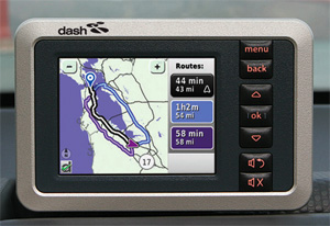 Dash Express navigation screen