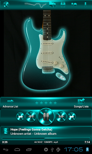 Poweramp SKIN TURQUOISE METAL