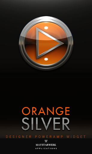 Poweramp Widget Orange Metal