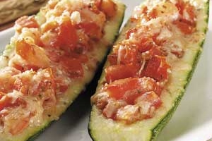 Tomato Stuffed Zucchini