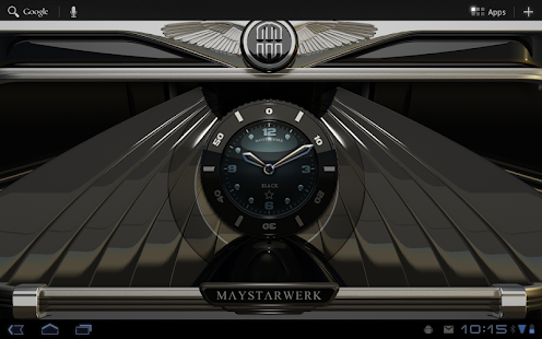 Clock Widget Black Star - náhled