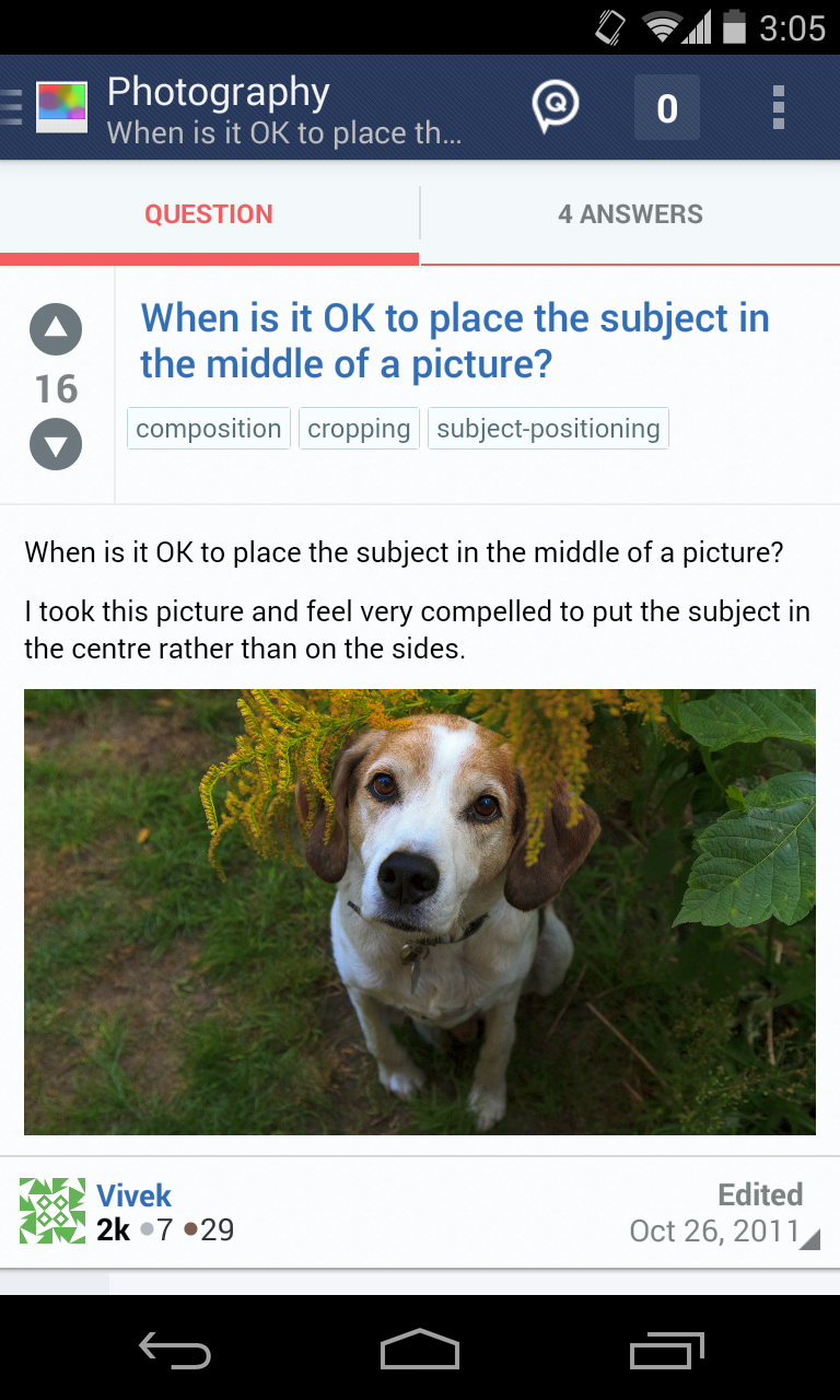 Stack Exchange Screen 2