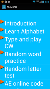 AE Morse Code Tutor screenshot