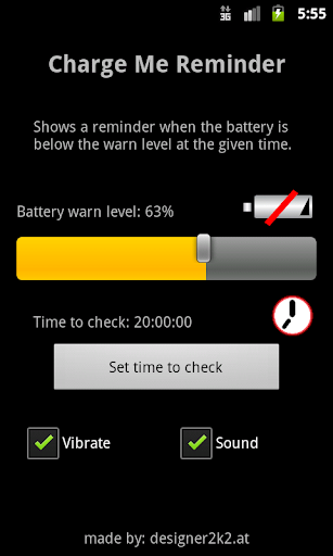 Charge me Reminder