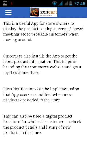 Zencart Catalog Mobile App