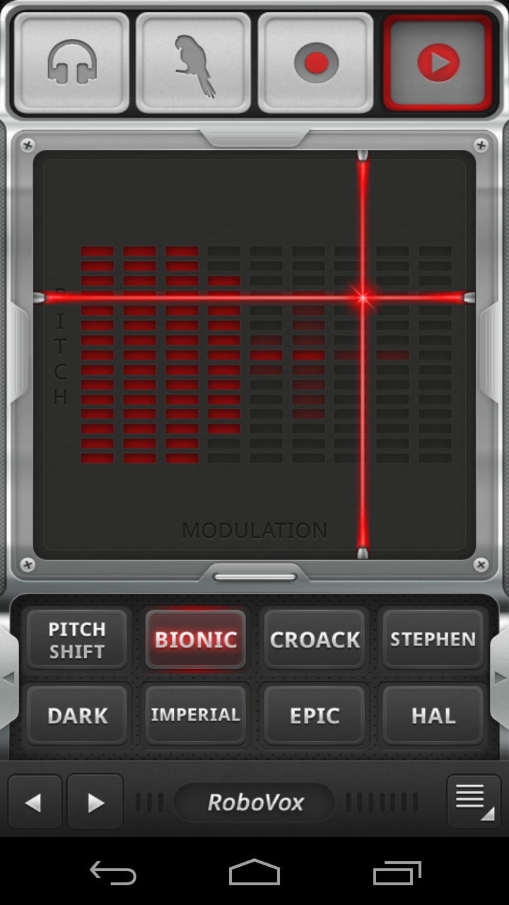 Android application RoboVox Voice Changer Pro screenshort