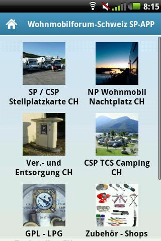 Android application Wohnmobilforum-Schweiz SP-APP screenshort