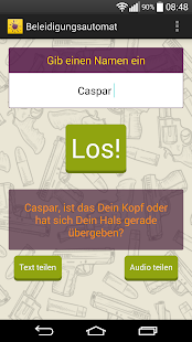 Android-Anwendung Insult-o-Matic Screenshot