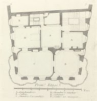 Plattegrond van de eerste verdieping van het huis van Léon Berthous in Bayonne