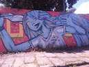 Blue Girl Graffiti 