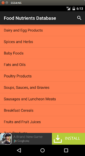 Food Nutrients Database